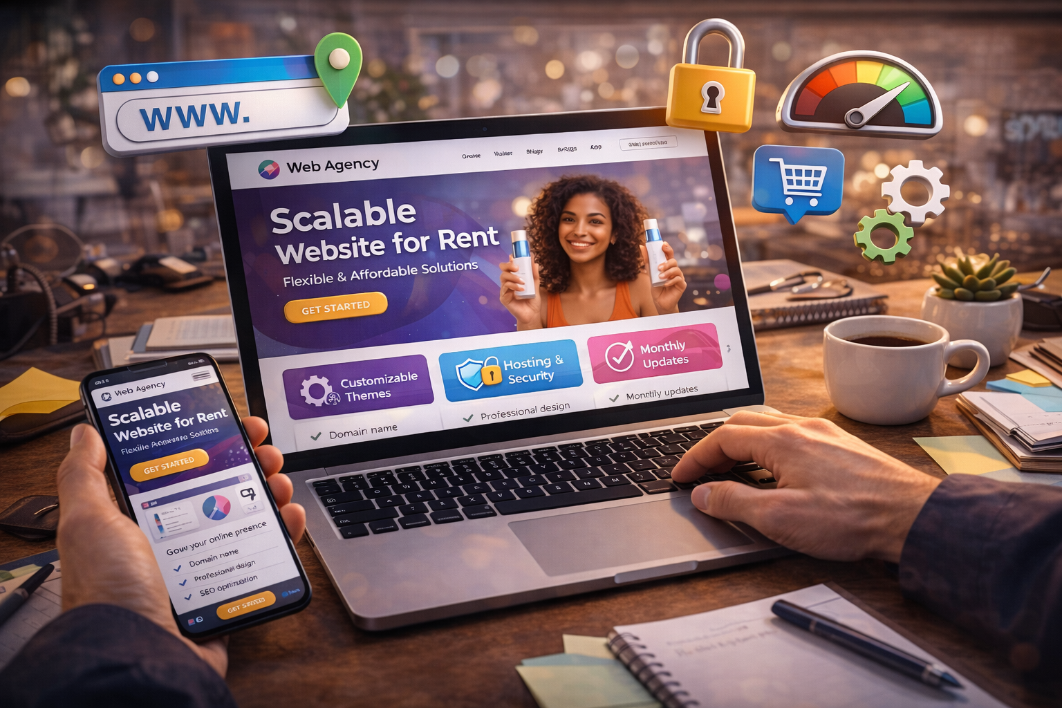 Site internet évolutif en location — CS Agency